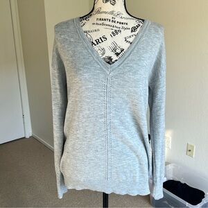 Promod Gray V-Neck Women's Sweater M